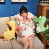 Cartoon Soft Unicorn Throw Pillow Plush Toy Doll Zebra Duck Doll Girl Company Soothing Doll