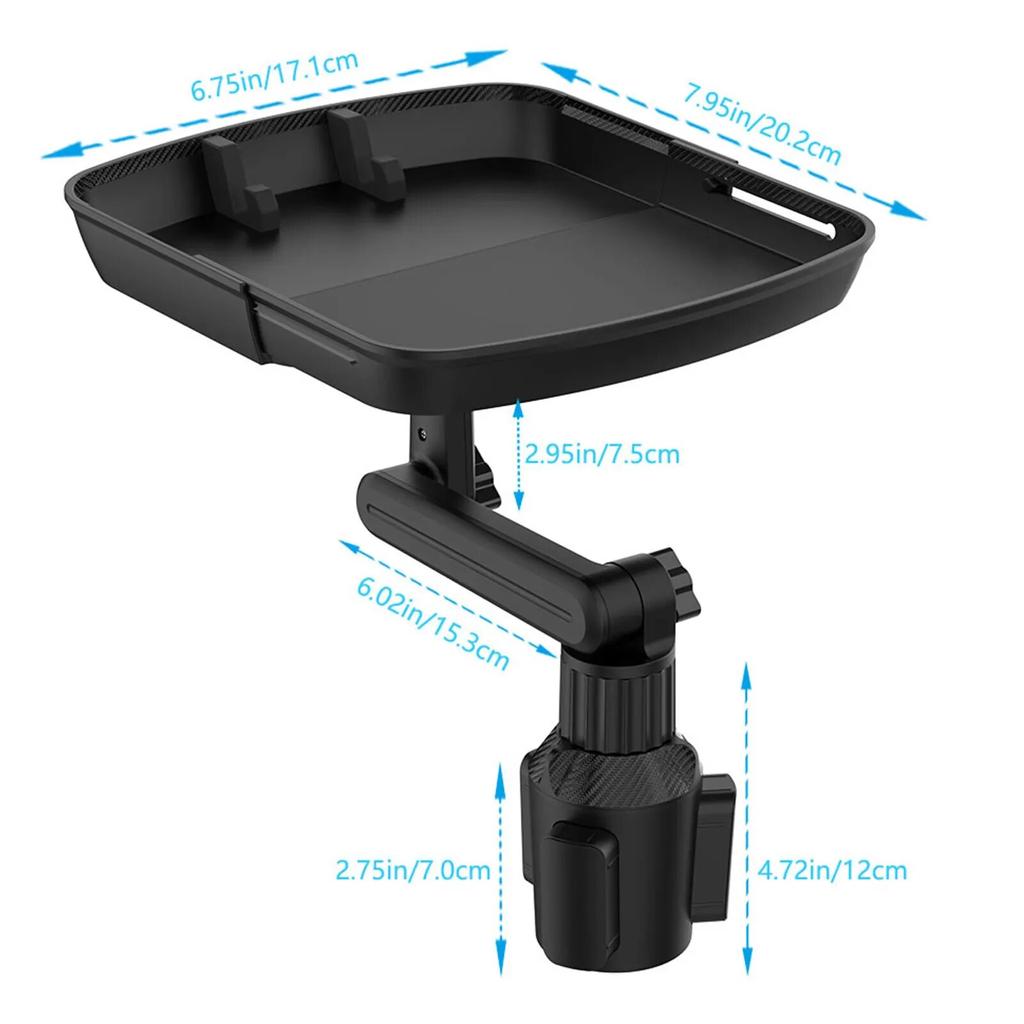 Подстаканник Расширитель Стол Регулируемый Автомобильный Поднос Стол Еда Напитки Телефон Поднос Для Закусок С Вращающимся на 360° Столом Регулируемая База Автомобиль