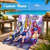 Custom Name Fantasy Friends KPop Beach Towel Microfiber Beach Towel, Lightweight and Quick-Dry, for Summer Travel, Swimming Pool Gift