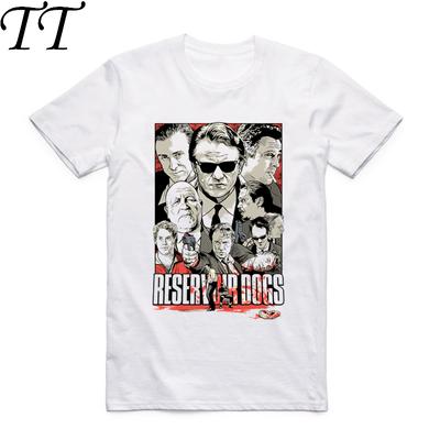 2019 S-XXX Мужская Женская Футболка с Принтом Reservoir Dogs Квентина Тарантино Белая Футболка с Коротким Рукавом и Круглым Вырезом Homme Харадзюку Повседневная Крутая Футболка