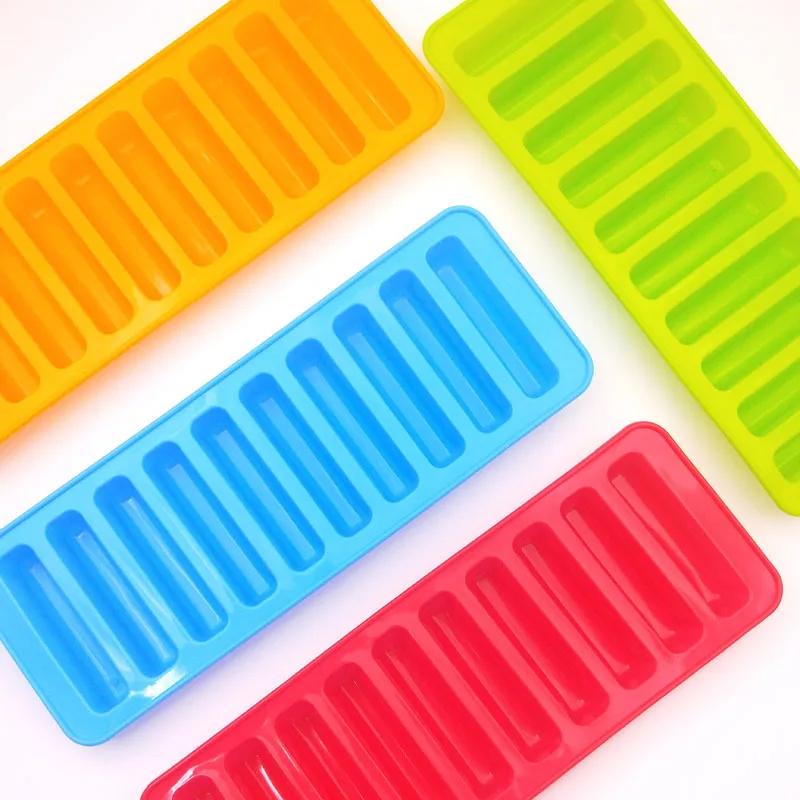 10 Strip Cake Mold Flexible Silicone Chocolate Molds Reusable Ice Cube Tray Mold Cylinder Stick Jelly Candy Cookies Baking Tools