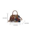 New Women Shell Crossbody Bag Contrast Color PU Leather Shoulder Bag Large Capacity for Shopping Small Handbags CLE