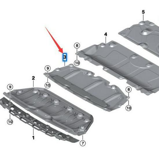 BMW 3 Серии G20/G21/G28 Защита двигателя снизу 51757340857