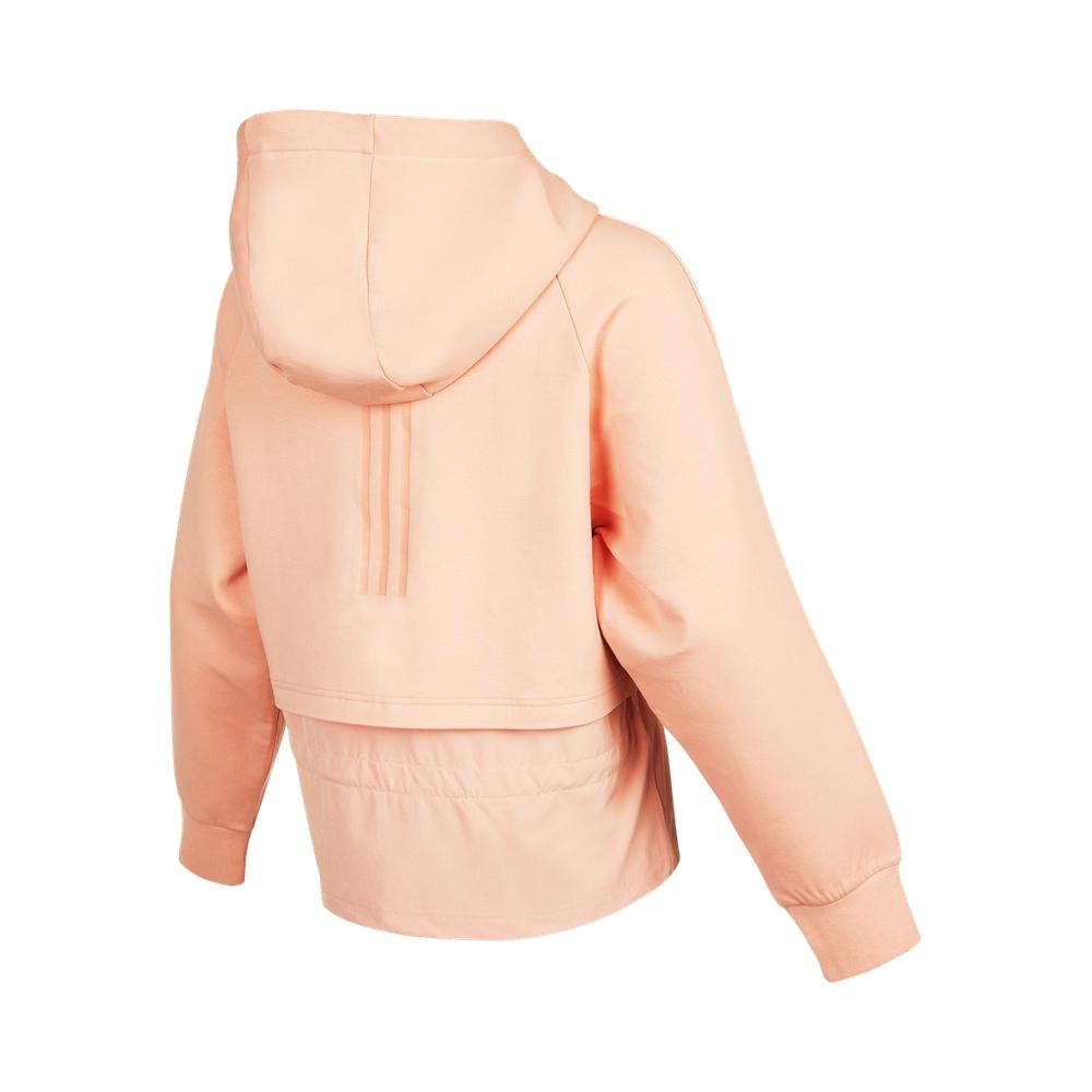 Adidas Куртка Sty W Dk, однотонная, простая, с капюшоном, на молнии, с длинным рукавом, женская, розовая, H07402