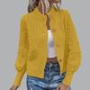 Женский модный кардиган с длинным рукавом, однобортный свитер, облегающее короткое платье, трикотажная куртка