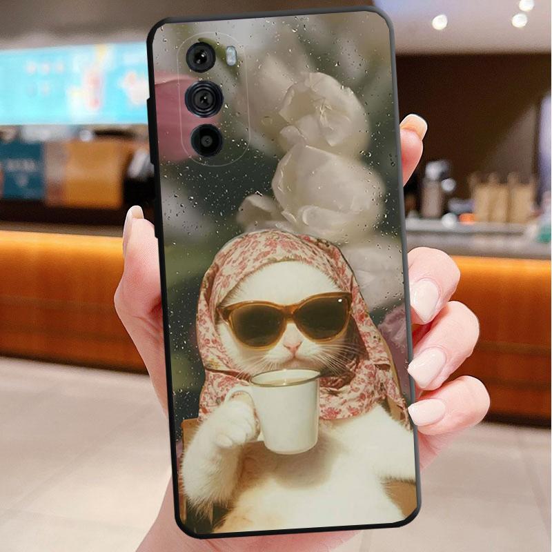 Cute Cat Phone Case For Motorola Edge 60 50 40 Pro 60 50 40 30 Ultra Neo Fusion Moto G Play G Stylus G Carcasas