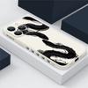 Для iPhone 16 Pro Max 15 14 Plus 13 12 Mini 11 8 7 X XS защитный чехол с рисунком в форме змеи, тонкий противоударный чехол из ТПУ со шнурком