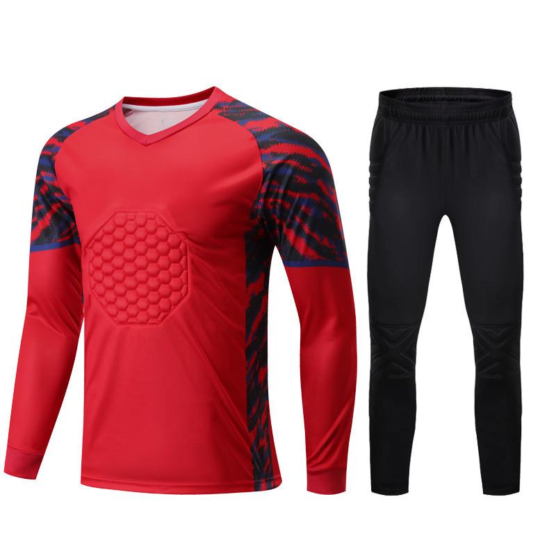 Футбольная молодежная вратарская форма Дизайн с длинным рукавом Легкая уличная ткань
