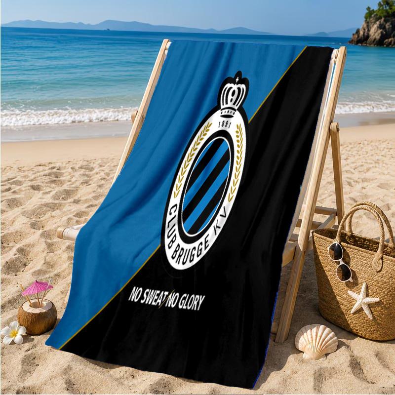 Club Brugge Fc Crest Beach Towel Microfiber Beach Towel, Lightweight and Quick-Dry, for Summer Travel, Swimming Pool Fan Birthday Gift