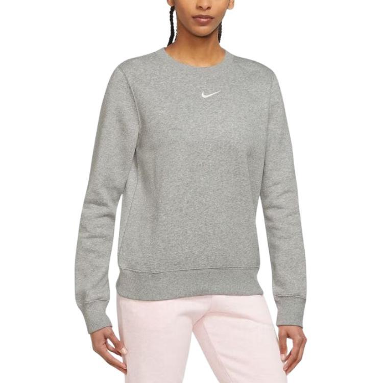 Nike Sweatshirts Women's Gray Crew Neck Moderate Other DQ5752-063