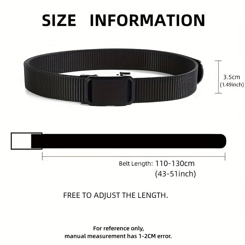 New Automatic Buckle Belt, Canvas Tactical Workwear Casual Outdoor Military Training Pants Belt For Men