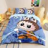Милый комплект постельного белья бубу из 2/3 предметов для спальни, Детский подарок, Подростковый, Взрослый, Микрофибра, Двуспальная кровать, Пододеяльник на молнии, Декор для комнаты