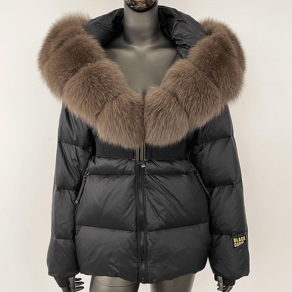 OFTBUY пуховик женский зимний натуральный воротник из лисьего меха толстый теплый средней длины с капюшоном съемная верхняя одежда модная куртка из натурального меха