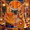 5‑40Pcs Marigold Flowers Garland for Decor 5Ft Artificial Marigold Flowers Wreath for Diwali Pooja Day of Dead Wedding Party