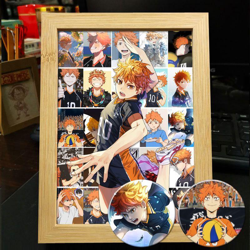 Хайкю!! Украшение фоторамки: Кагеяма Тобио и Хината Шоё - Готовая фоторамка-дисплей в подарок