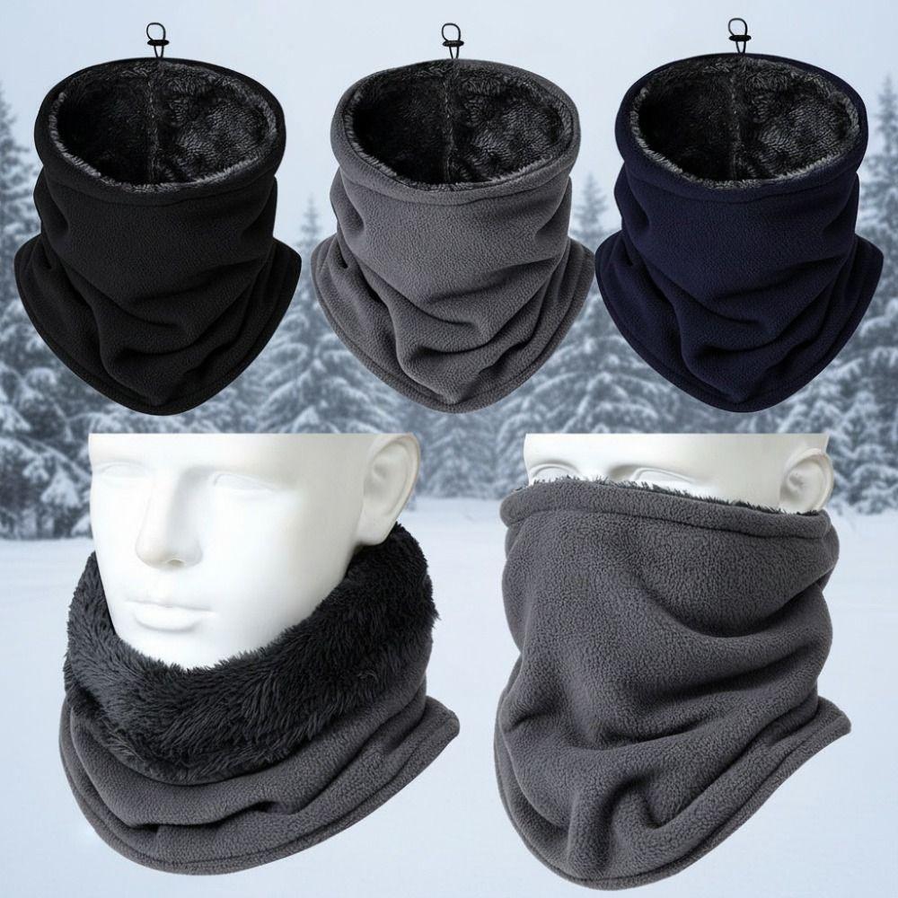 Fleece Lining Cycling Neck Warmer Thickened Neck Scarves Outdoor Warmer Fake Collar  Men Women