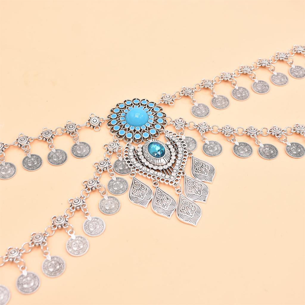 Ретро Цепь Пояс Многослойная Цепь для Талии с Монетой и Бахромой Дизайн для Костюмов для Танца Живота и Вечерних Нарядов