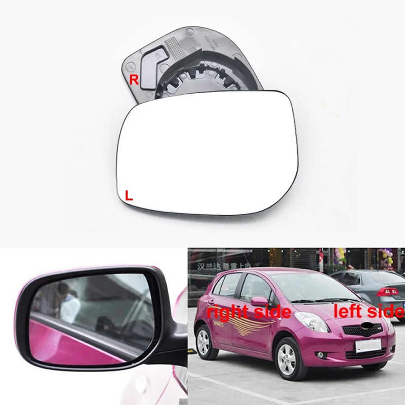 Для Toyota Yaris 2008 2009 - 2014 Замена стекла зеркала заднего вида Внешнее зеркало заднего вида Белый отражатель Без подогрева