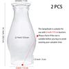 2 Pieces Oil Lamp Chimney 3 Inch Base 8 2/8 Inch Height Kerosene Lamp Shade Tall Clear Glass Replacement Lamp for Oil and Kerosene Style Lamps