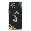 Роскошный чехол для телефона iPhone 15 14 11 Pro Max 13 12 XS X XR SE3 7 8 Plus черный милый мультяшный астронавт защитный чехол Funda