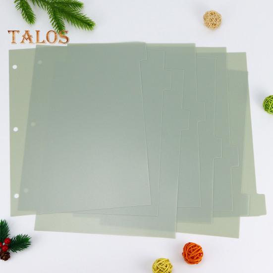 8 шт. Пластиковые разделители для папок, 3-дырочные перфорированные, устойчивые к разрывам страницы-разделители, внутренние разделители страниц, офисные принадлежности