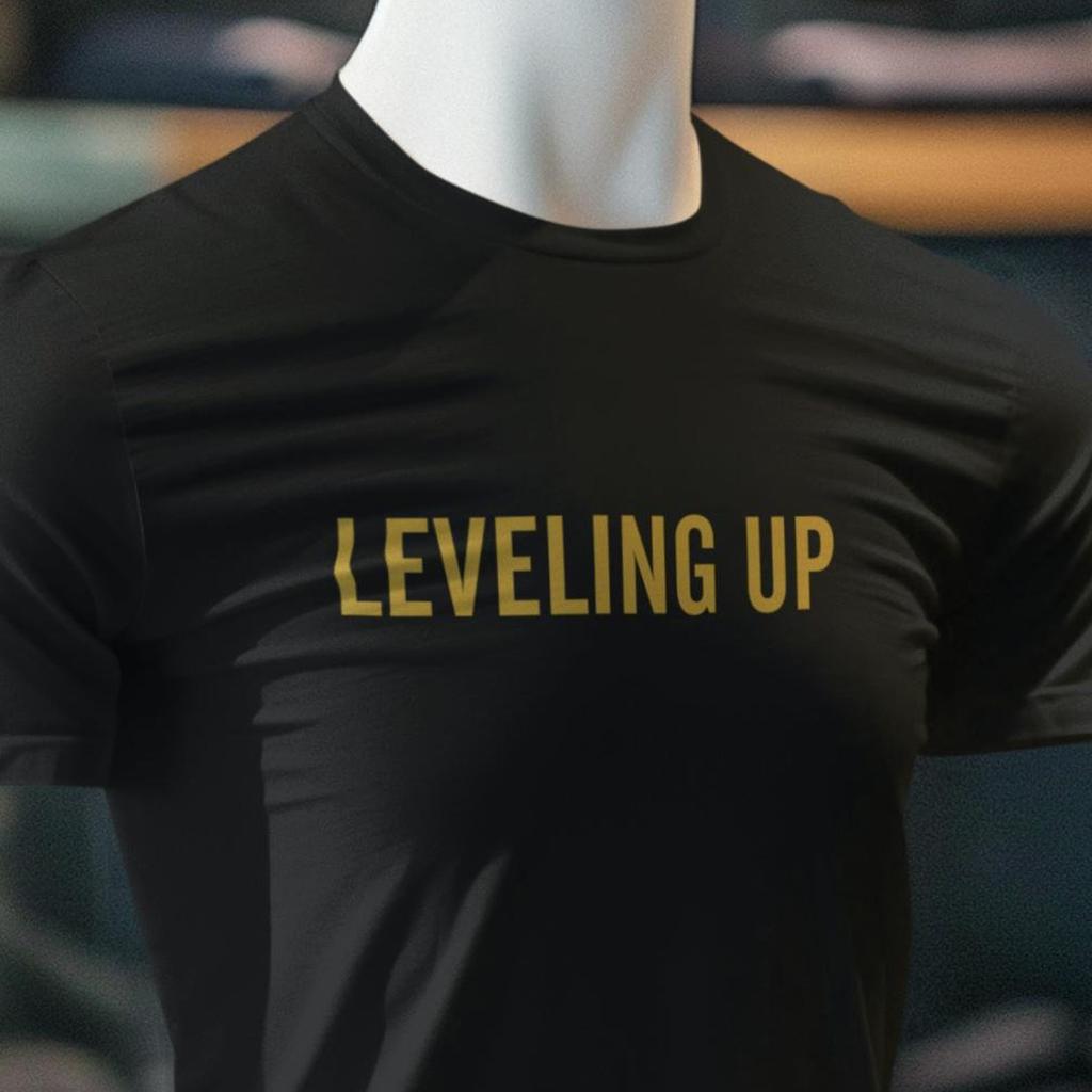Leveling Up Shirt | Video Gamer Tee, Video Game Apparel, Fun Casual Wear, Gift for Action Gamers & Level Up Enthusiasts