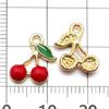 Набор из 20 разноцветных эмалированных подвесок-фруктов для DIY браслетов: Клубника, Вишня, Ананас и Другие