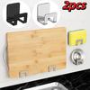 2pcs Metal Sponge Storage Holder Self Adhesive Sink Storage Holder Drain Drying Rack  Kitchen Use