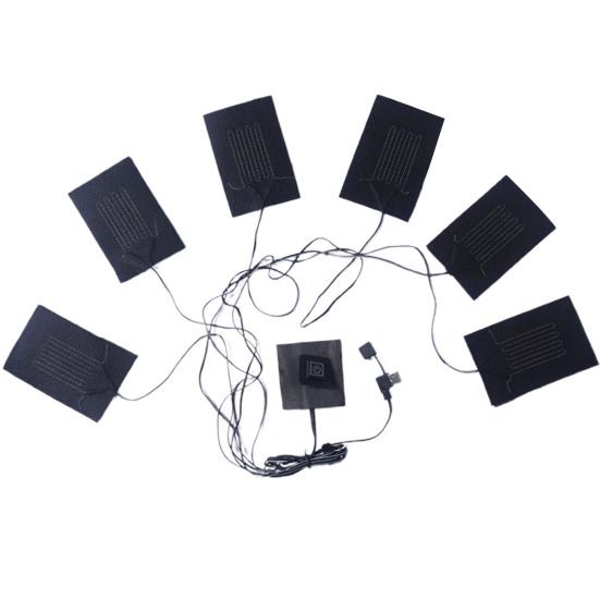 Электрический нагреватель для ткани USB-зарядка Управление Водонепроницаемый Использование Трехскоростная температура Безопасен для Углеродного волокна Питание