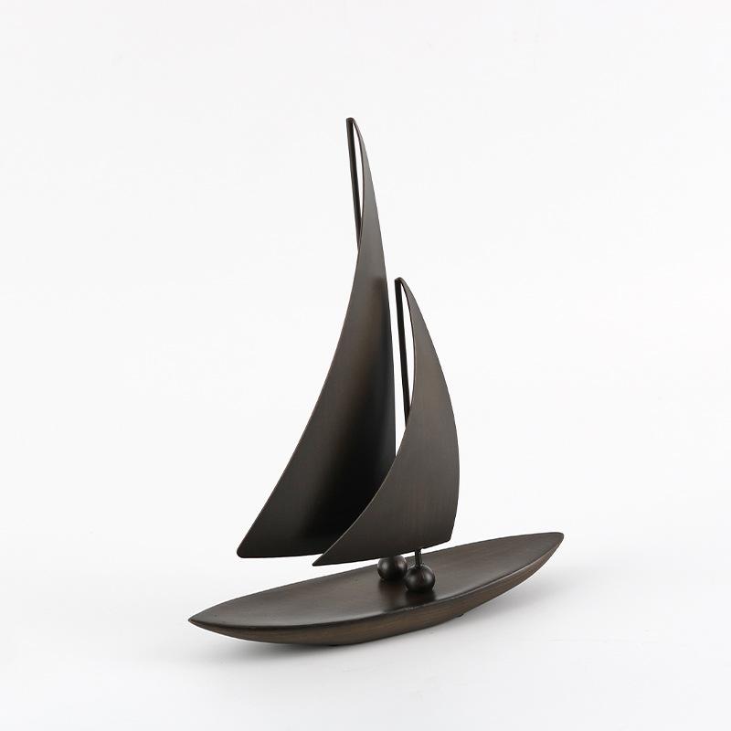 Resin Handicrafts Sailing Boat Model Simulated Ship Statue Ship Decorative Figurines Home Decoration Accessories