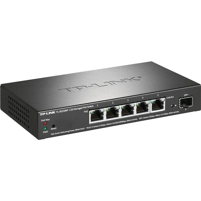 TP-LINK 6-Port 2.5G PoE Switch with 10G SFP Uplink (TL-SE2106P)
