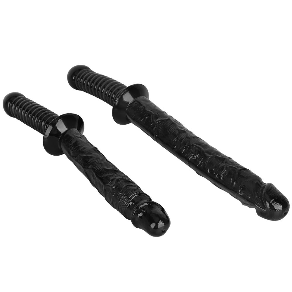 Черный ПВХ ручка дилдо мастурбатор анальная пробка фистинг секс игрушка большой член ремень на член лесбиянка БДСМ