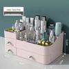 Desktop Makeup and Skincare Organizer with Lipstick and Drawer Compartments