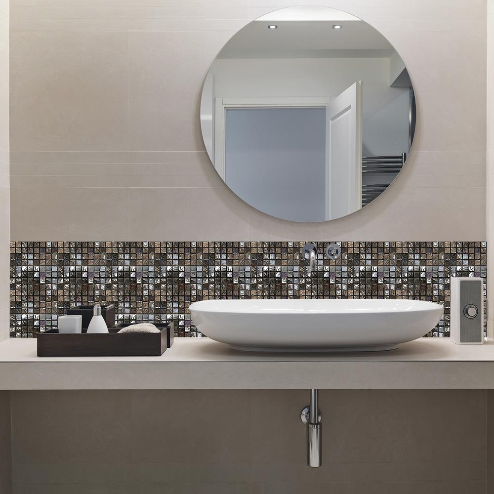 10 шт. 10 x 10 см DIY мозаика мраморные наклейки на стену имитация кирпича украшение для спальни водонепроницаемые самоклеящиеся плиточные обои декор для кухонного шкафа