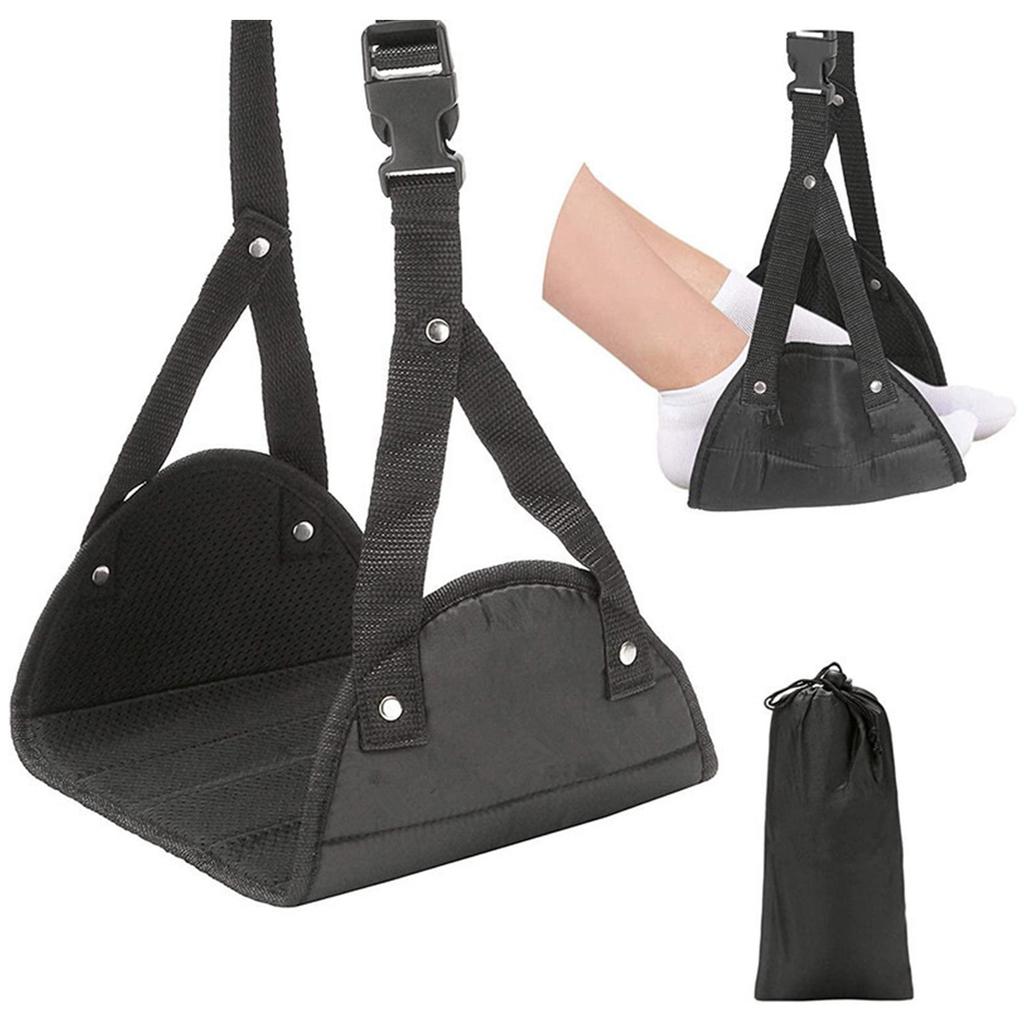 Portable Airplane Footrest Adjustable Leg Rest Plane Carry On Foot Rest Provides Relaxation and Comfort for Long Flight