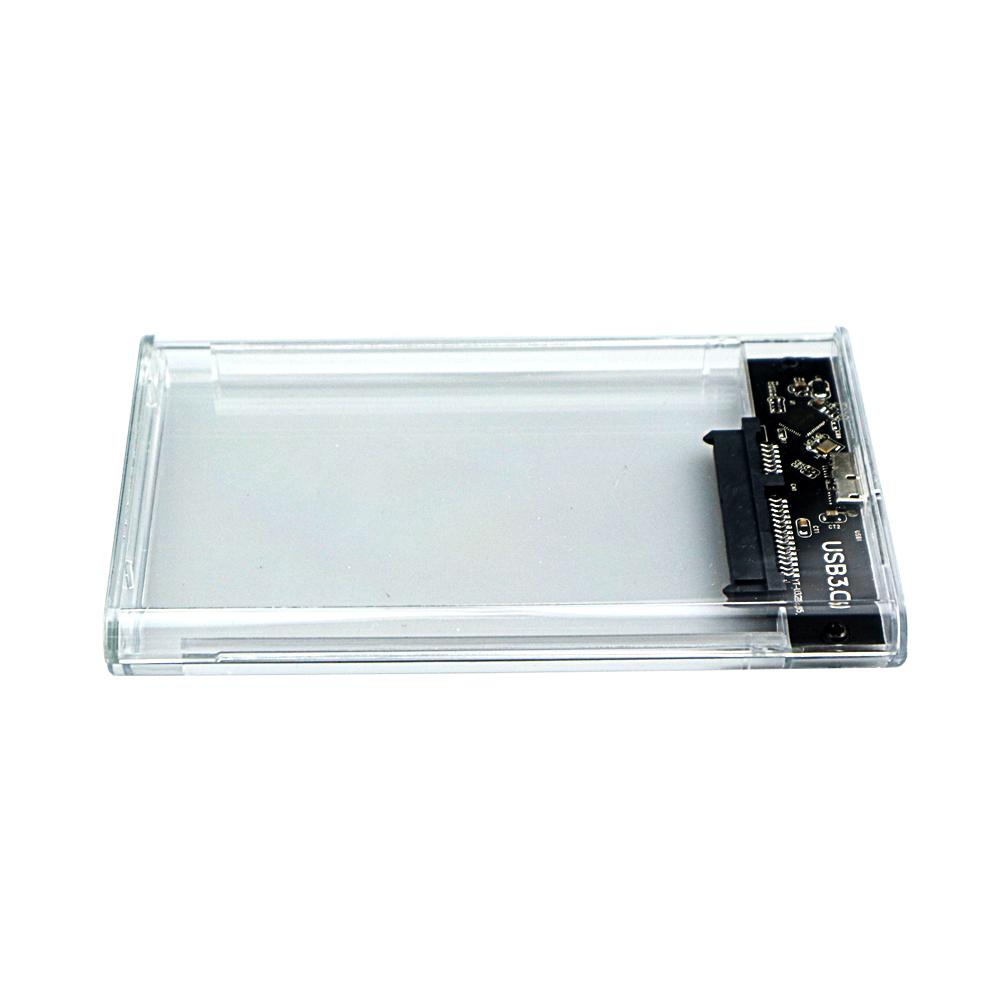 2.5 Inch Transparent HDD SSD Case SATA III to USB 3.0 Hard Drive Disk Enclosure Support 6TB Mobile External for Laptop PC