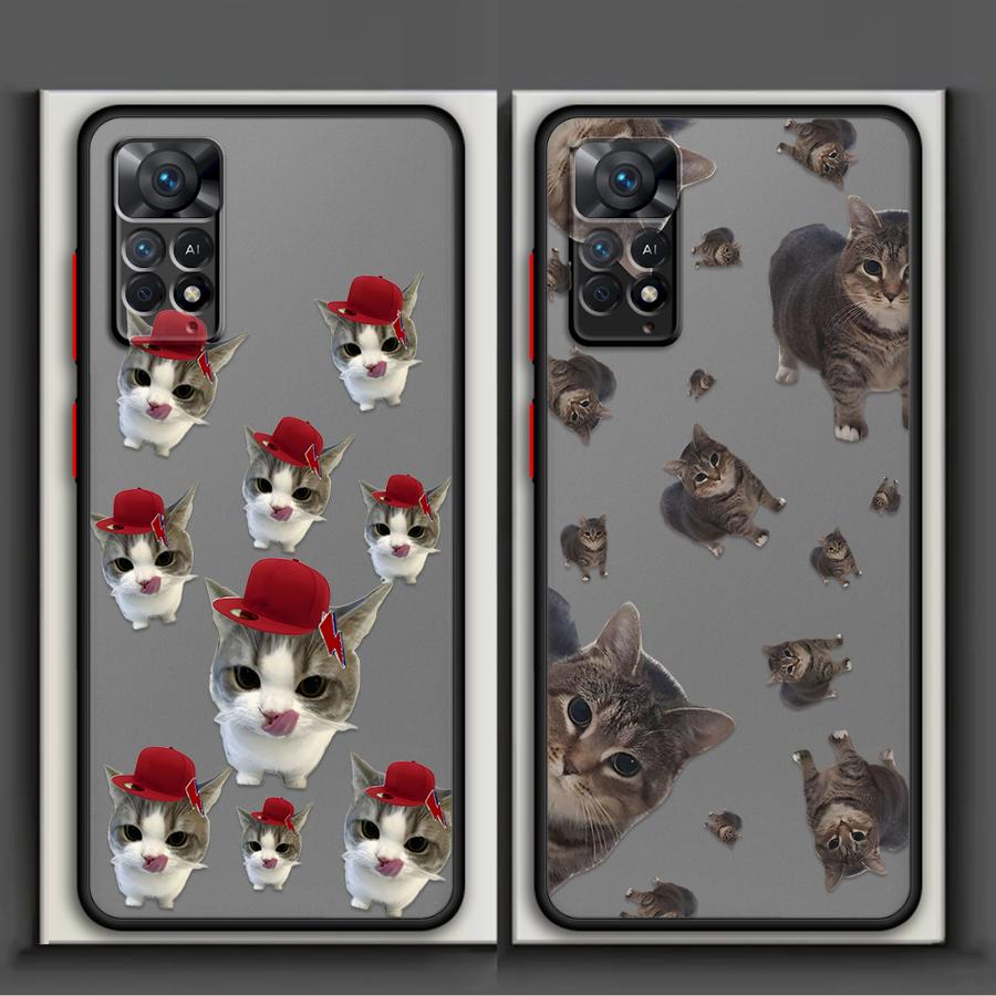 Чехол для Xiaomi Redmi Note 14 13 Pro Plus 11 13C 12 9S A4 14C 10 Funda Задняя крышка телефона Милый Кот Искусство