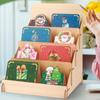 Wooden Greeting Card Display Stand Rack Multifunctional Collector Market Postcards