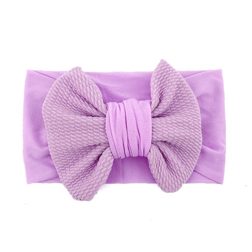 Children's Unisex Hair Accessories Big Knotted Bow Headband Nylon Fabric Baby Headdress Stockings Washable Eco-Friendly All