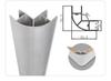 Aluminum Alloy Waterproof Anti-Bacterial Corner Wrap for RV Bathroom Cabinets