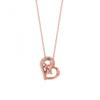 Estelle K10 Pink Gold Cubic Zirconia Heart Necklace (Web Exclusive) 0452-1189-0019-0000