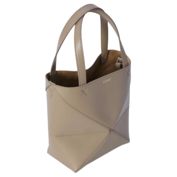 Loewe Mini Puzzle Fold Tote Bag Sand Women Tote_bags Tan A657V25X01-2150