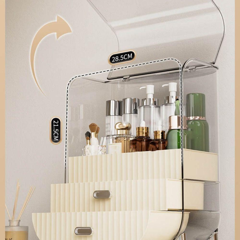 Waterproof Cosmetic Storage Box Transparent Lipstick Storage Rack New Makeup Organizer Bathroom