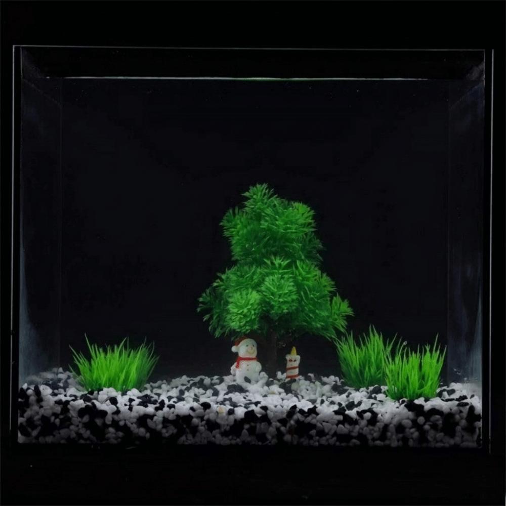 Fake Aquarium Christmas Ornament Plastic Artificial Christmas Tree Plants Garden Decoration