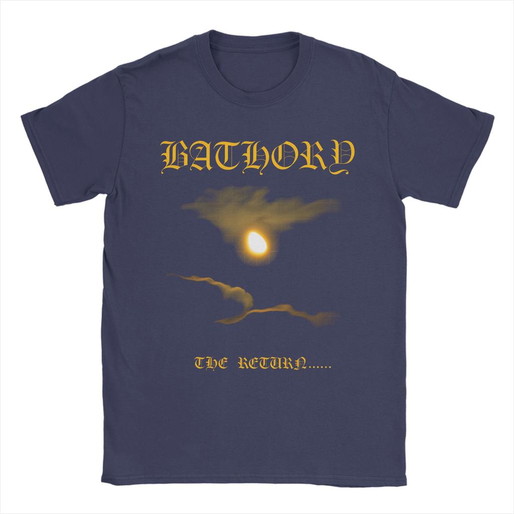 Men Bathory Black Metal T Shirts  Pure Cotton Clothes Vintage Short Sleeve Round Collar Tee Shirt Gift Idea TShirts