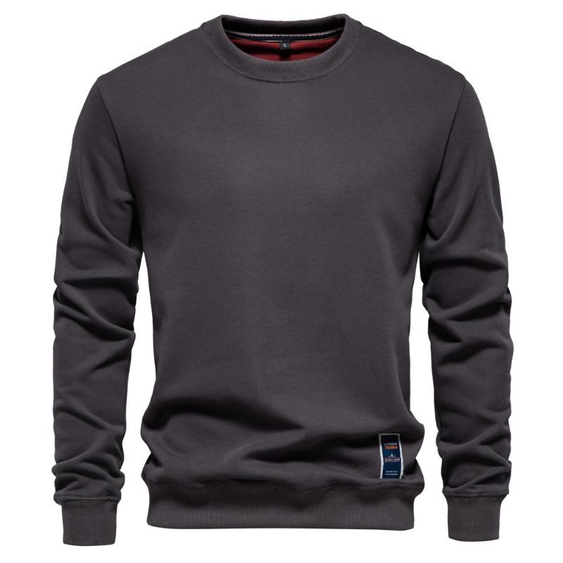 Men’s Euro Fit Loose Fit Solid Crew Neck Sweatshirt