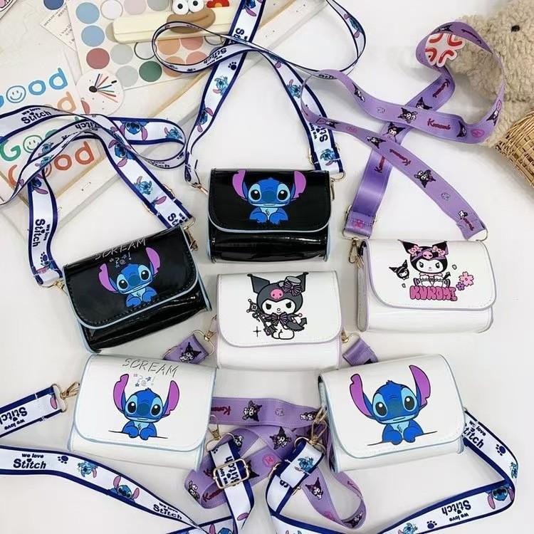 Детская сумка-кроссбоди Stitch для перекусов, легкая мини-сумочка из ПУ для детского сада