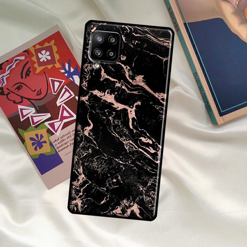 Teal Blue Gold Agate Marble Case For Samsung Galaxy A33 A13 A36 A56 A23 A52 A32 A12 A54 A34 A14 A16 A26 A53 A15 A35 A55