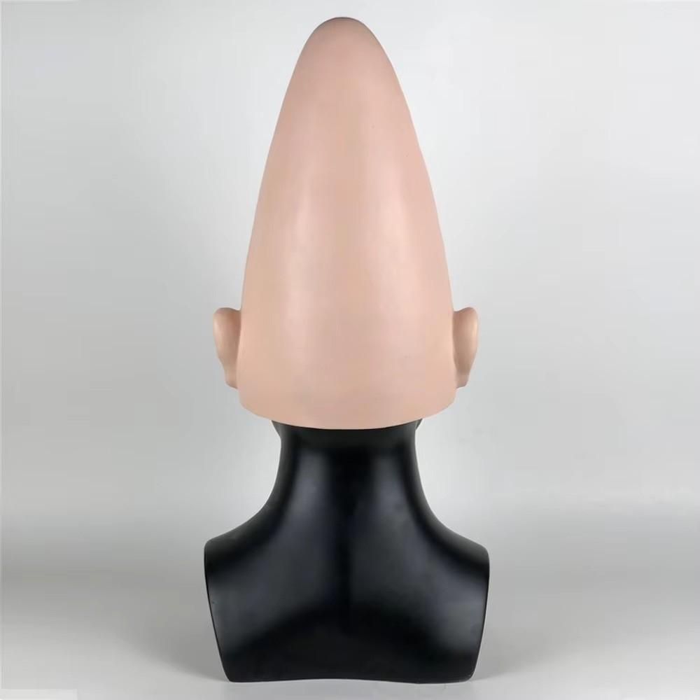 Skin Head Design Latex Helmet Mask Latex Conical Hat Headgear Halloween Party