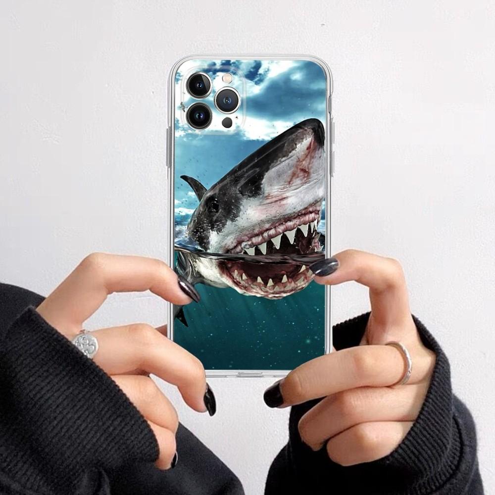 Чехол для телефона Акула для iPhone 16 15 8 7 6 6S Plus X SE XR XS 14 11 12 13 Mini Pro Max Мобильный чехол